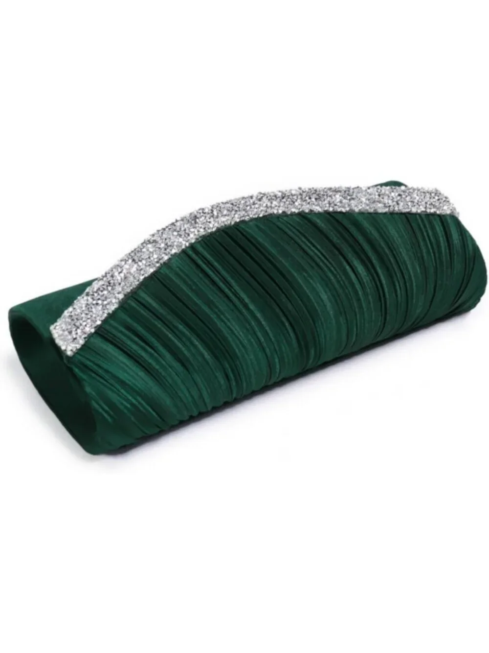 Women's Green Rhinestone Evening Clutch Purse Formal Hand Bag Prom Party Bag